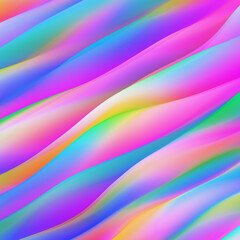 Diagonal Multicolored Gradient Waves