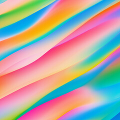 Skewed Abstract Multicolored Gradient 3D Waves