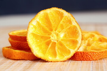 dry orange citrus fruits slice for snack or decoration