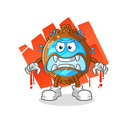 mirror monster vector. cartoon character