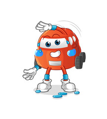 car stretching character. cartoon mascot vector