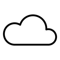 Cloud Flat Icon Isolated On White Background