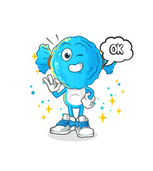 candy head cartoon agree mascot. cartoon vector