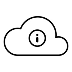 Cloud Data Info Flat Icon Isolated On White Background
