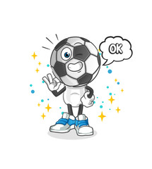 football head cartoon agree mascot. cartoon vector