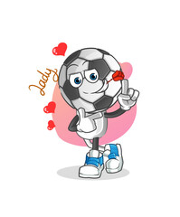 football head cartoon flirting illustration. character vector