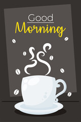 good morning lettering card