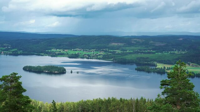 lake and mountains