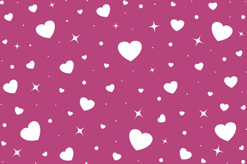 Seamless hearts pattern. Vector illustration.
