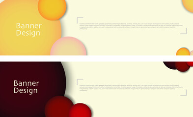 Vector abstract design banner web template. Modern Graphic Template Banner pattern for social media and web sites.