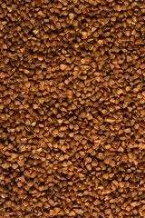 buckwheat is a natural healthy food, vegan diet.textured background of buckwheat close-up.