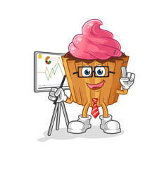 cupcake marketing character. cartoon mascot vector