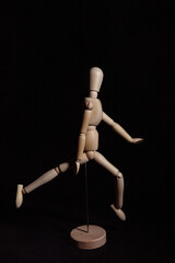 Character walking or running, making a long jump