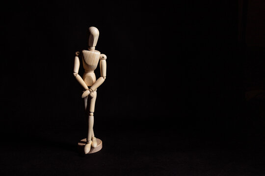 Wooden mannequin art figurine Royalty Free Vector Image
