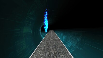 Driving through the hi tech tunnel