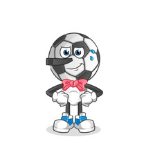 football head cartoon lie like Pinocchio character. cartoon vector