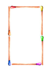 Number 0 made of matches on white background