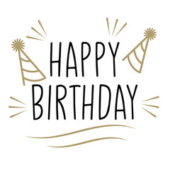 Great Happy Birthday Card. Vector typography illustration 