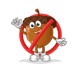 acorn head cartoon ban. cartoon vector mascot