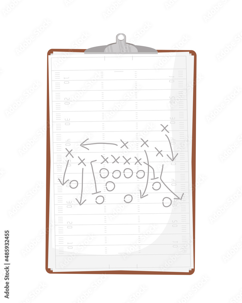 Poster american football coach tactic