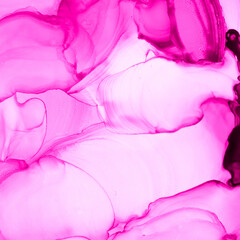 Obraz na płótnie Canvas Passion Alcohol Ink. Neon Pastel Landscape.
