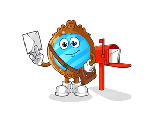 mirror postman vector. cartoon character