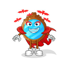 mirror Dracula illustration. character vector