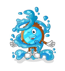 mirror fresh with water mascot. cartoon vector