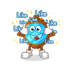 mirror give lots of likes. cartoon vector