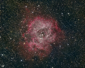 Rosette nebula and stars