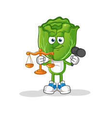 cabbage head cartoon lawyer cartoon. cartoon mascot vector