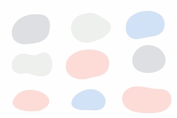 Simple colorful hand-painted speech bubble set