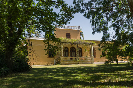Canelones, Uruguay - 13th January 2022 - .Former house of Varela Zarranz Winery, located in Canelones Uruguay, tourist spot.