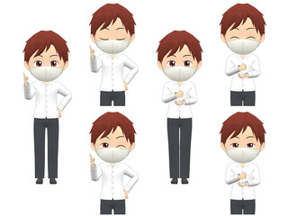 [Inspiration A] Man shirts Medium hair front