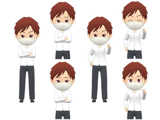 [Angry A] Man shirts Medium hair front