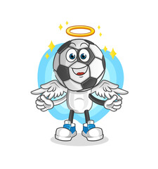 football head cartoon angel with wings vector. cartoon character