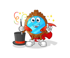 mirror magician illustration. character vector
