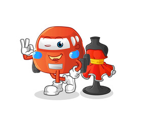 car fashion designer vector. cartoon character