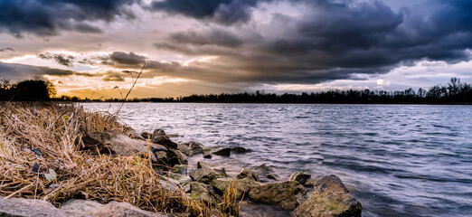 sunrise over the lake
