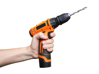 Battery screwdriver or drill in hand