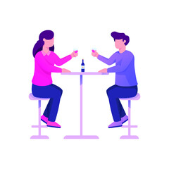 two people sitting on the chair