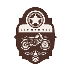 motorcycle and star label