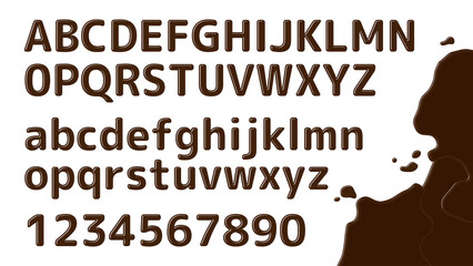 チョコレートでできたアルファベットと数字のセット © pa.2.2