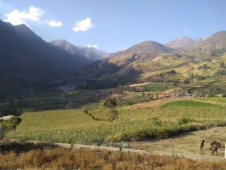Mountains and landscape in Canta, Peru
