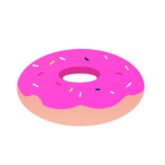 donut with pink icing