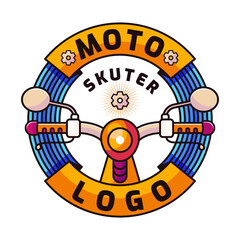 Skuter Motorcycle Logo Concept © Pillow Leaf