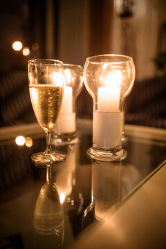 Champagne et bougies