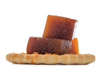 Marmalade cubes in the round cookie