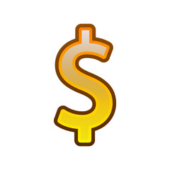 clip art of dollar sign with cartoon design,vector illustration