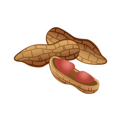 clip art of peanut with cartoon design,vector illustration